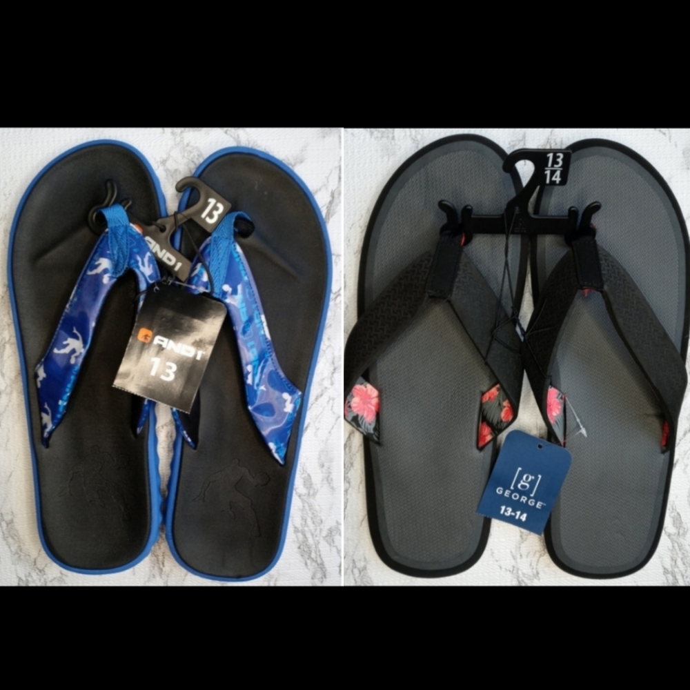 Mens cushion sandals flip flops